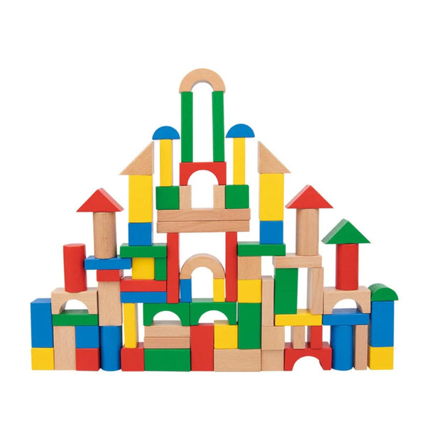 Bloques De Madera De 100 Piezas Juego De Construccion