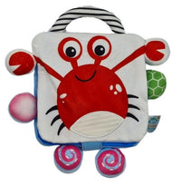 Libro suave para bebé Crab de 0 a 6 meses, juguete de aprendizaje temprano para bebe - 1