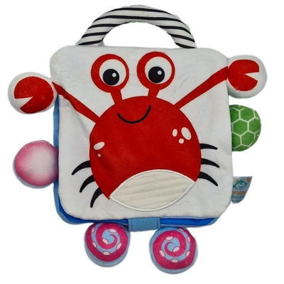 Libro suave para bebé Crab de 0 a 6 meses, juguete de aprendizaje temprano para bebe