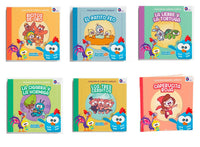 Colección Completa La Gallina Pintadita 7 Rompecabezas + 6 Cuentos Infantiles + 1 Dije De Plata .925 - Pollito Amarillito- La Cucarachita- Didacti Juegos - 8