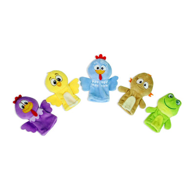 Títeres de dedo de Peluche de la gallina pintadita