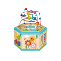 cubo de actividad 7 en 1 de madera perfecto para los pequeños de la casa - 1