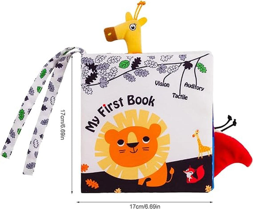 Libro suave de leon para bebé de 0 a 6 meses, juguete de aprendizaje temprano para bebe