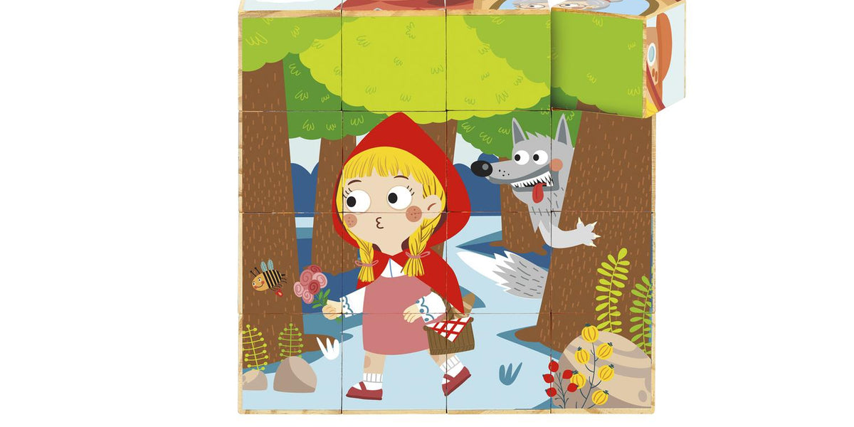 Rompecabezas De Madera Apilable Caperusita 16 Piezas — DidactiJuegos