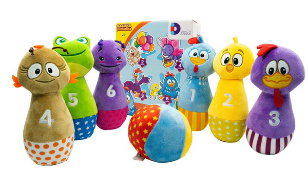 Kit de Boliche de Peluche mas Rompecabezas Gallina Pintadita