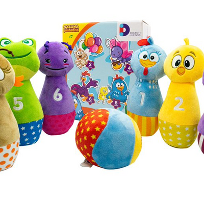 Kit de Boliche de Peluche mas Rompecabezas Gallina Pintadita