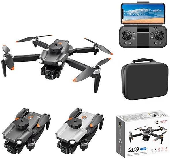 Drone  S119 4k Con 2 Camaras Y 3 Baterias, Radio Control Y Estuche