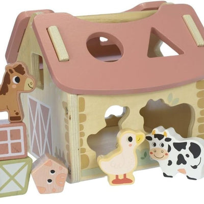 Granja Clasificadora de Formas y Animales de Madera para Niños, Juguete Educativo - Tooky Toy