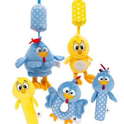 Kit de 5 Sonajas de la Gallina Pintadita