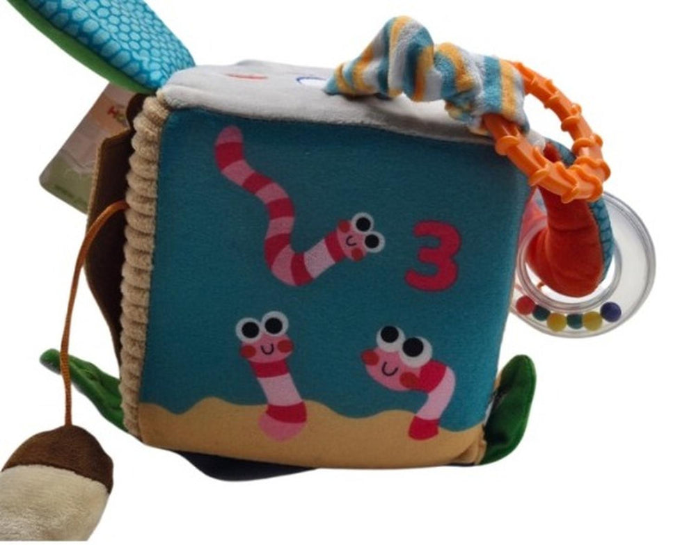 cubo de peluche de actividades de aprendizaje temprano para bebe animales marinos