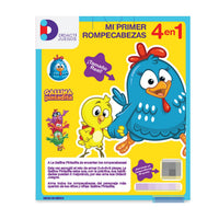 Rompecabezas 4 en 1 Progresivo Gallina Pintadita 2+4+6+8 Pz - 3