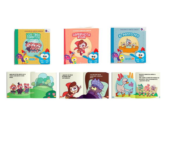 Paquete Cuentos Infantiles Gallina Pintadita 3 Piezas