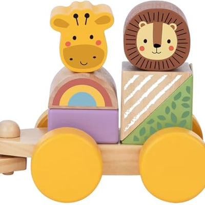 Tren de Madera Apilable de Animales de la Selva -Tooky Toy