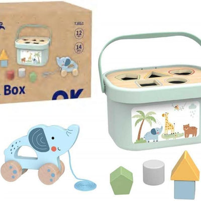 Caja Didactica Multi Juegos de Apilar y Encajar 3-1 - Tooky Toy
