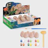 Kit de excavación de huevos Dino – 6 dinosaurios para excavar y pintar; juguetes STEM para niños de 5 años + - 8