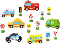 Juego de letreros de madera para transporte y calle, multicolor, 15 unidades (paquete de 1) - 2
