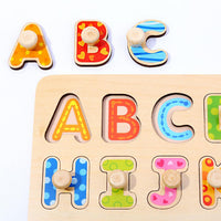Rompecabezas De Madera Alfabeto Colorido 26 Letras Didáctico - 3