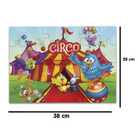 Rompecabezas Pieza Gigante Gallina Pintadita Circo 24 Pz - 3
