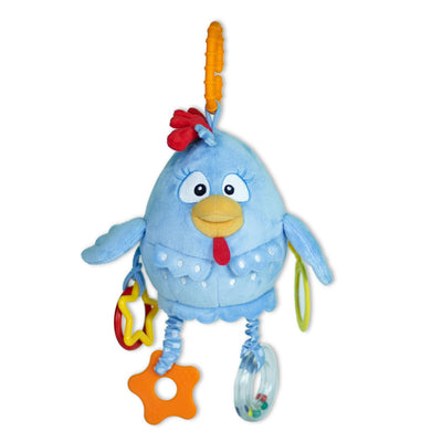 Peluche de actividades para bebe de la gallina pintadita