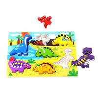 Rompecabezas De Madera Infantil Dinosaurios 8 Piezas - 1