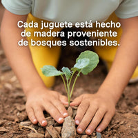 Laberinto de Cuentas Magnéticas en Forma de Arbol Juguete Didactico de Madera - Tooky Toy - 6