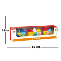 Tren De Madera Apilable Para Bebes Motriz Didactico 26 Pz - 6