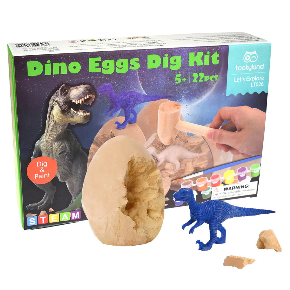 Kit de dinosaurios excabacion huevos