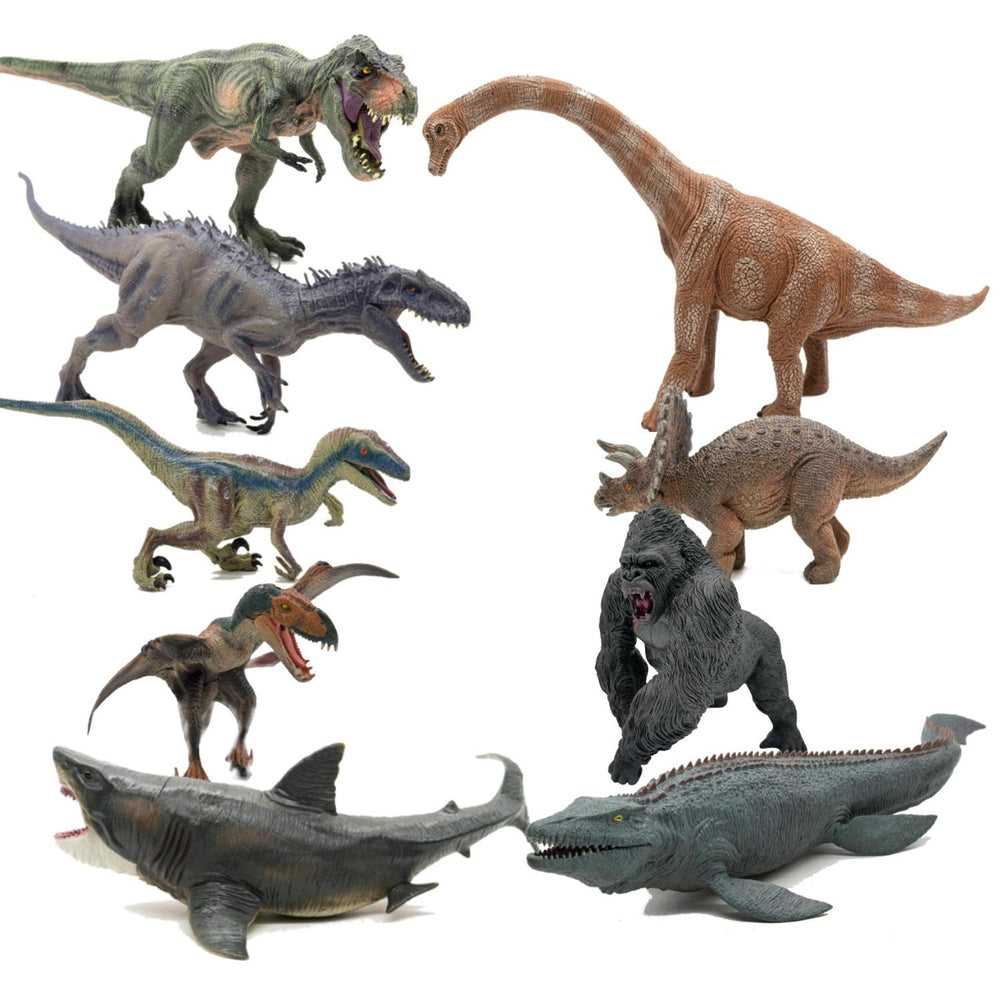Kit de 9 Figuras Coleccionables de Dinosaurios Jurassic