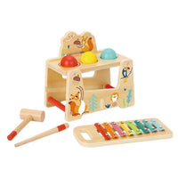 Tooky Toy Banco Pound &Tap de madera de enebro 22x13x21cm - 1