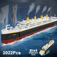 Set del mitico titanic de 2022 piezas 2 en 1 de alta calidad - 3