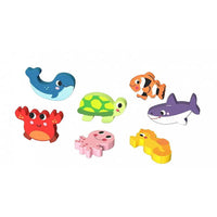 Rompecabezas de Madera de Animales Marinos Pieza Gruesa Chunky 8 Piezas - 3