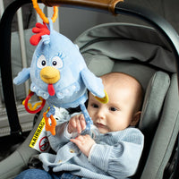 Peluche de actividades para bebe de la gallina pintadita - 2