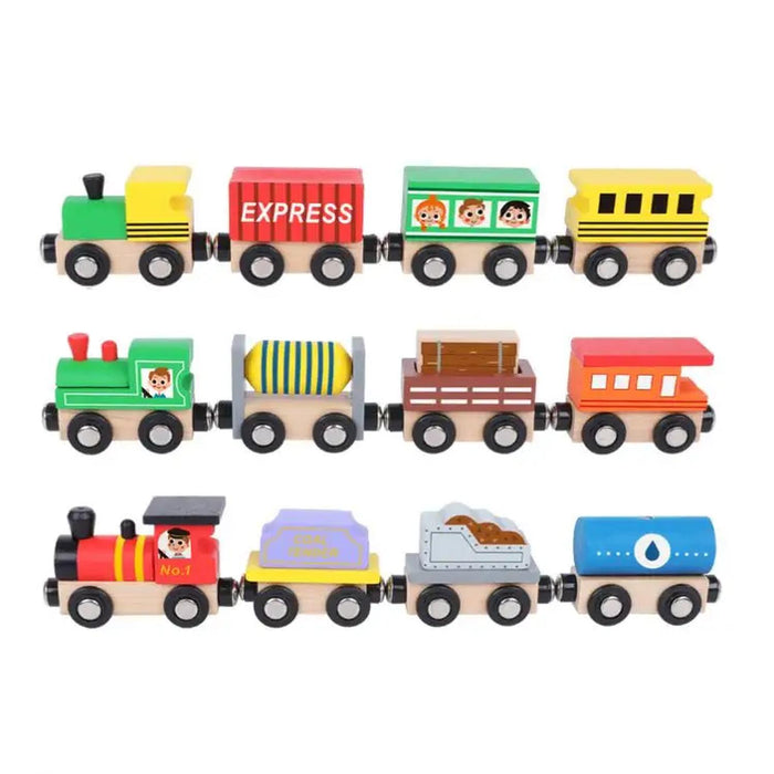 Juego de Trenes de Juguete con 3 Locomotoras y 9 Vagones