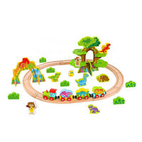 Tren De Madera De Dinosaurios Set De 40 Piezas Infantil - 2