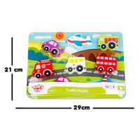 Rompecabezas De Madera Infantil Transportes 9 Pz - 3