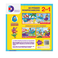 Rompecabezas 2 en 1 Gallina Pintadita Playa 12 y 24 Piezas - 10