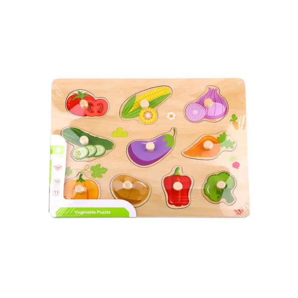 Rompecabezas de Madera de Verduras Didáctico de 11 Piezas