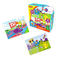 Rompecabezas 2 en 1 Gallina Pintadita 12 y 24 Pz Infantil - 1