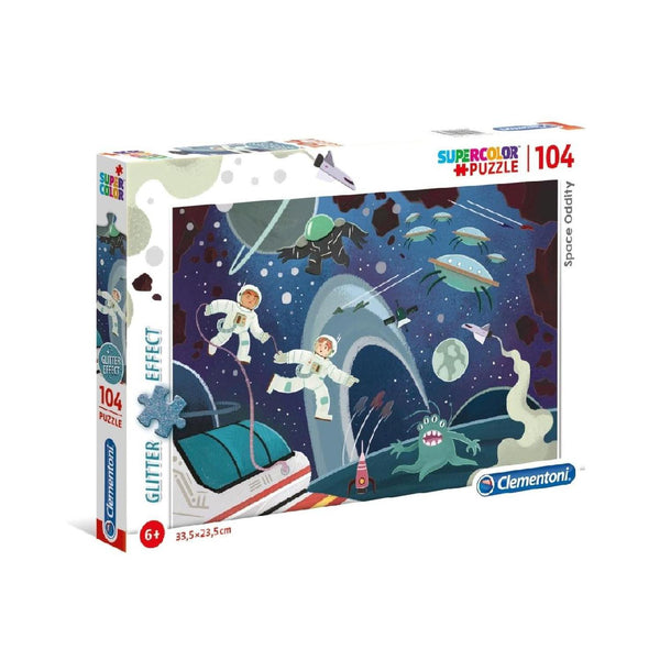 Rompecabezas Espacio Con Glitter 104 Pz Clementoni
