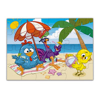 Rompecabezas 2 en 1 Gallina Pintadita 12 y 24 Pz Infantil - 11