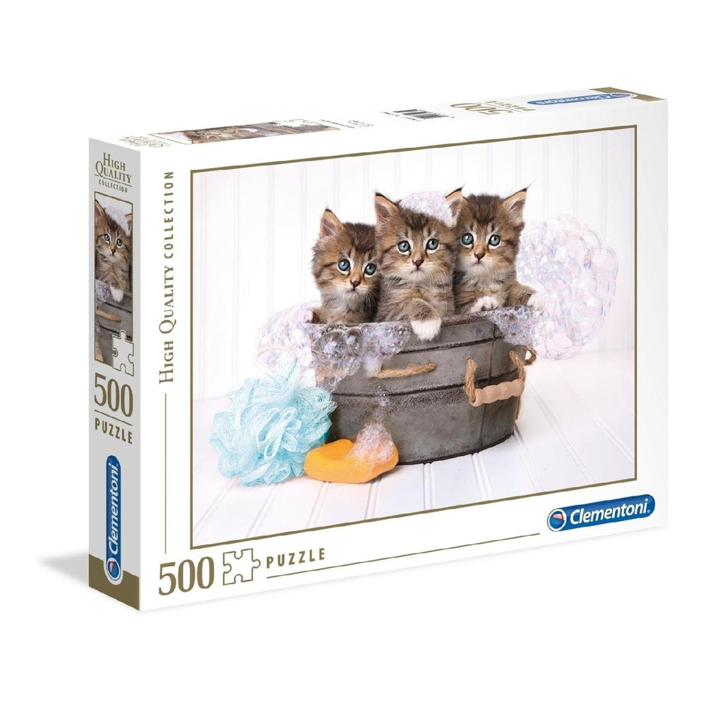 Rompecabezas Gatitos Y Jabon 500 Piezas Clementoni