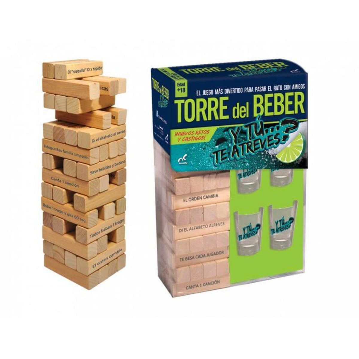 Juego De Torre De Madera. Grupo De Amigos Tienen Una Fita En Casa