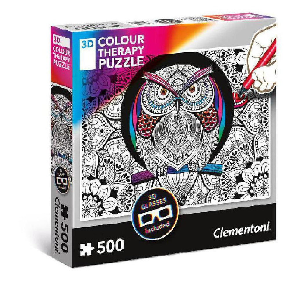 Rompecabezas Terapia De Color Buho 500 Piezas Clementoni