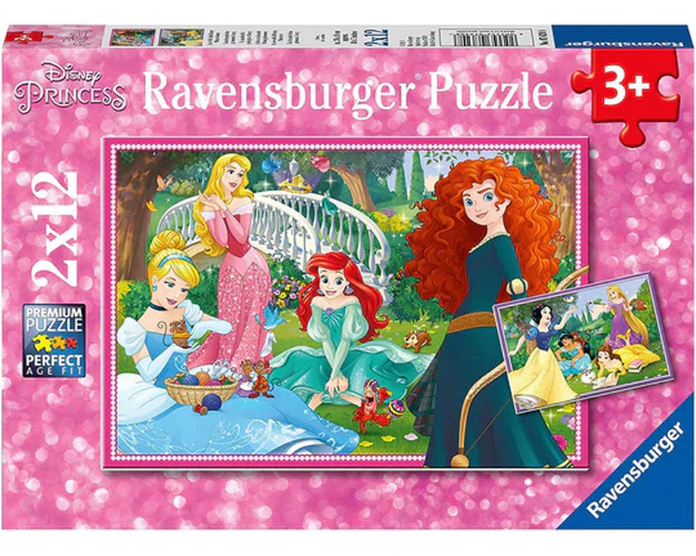 Rompecabezas 2 en 1 El Mundo De Princesas 12 Piezas Cada Uno Ravensburger