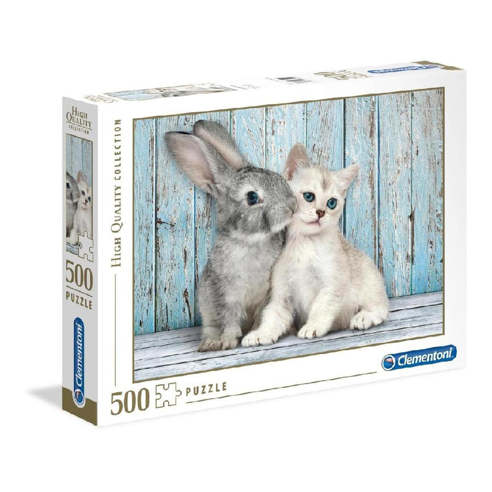 Rompecabezas Gato Y Conejo 500 Piezas Clementoni