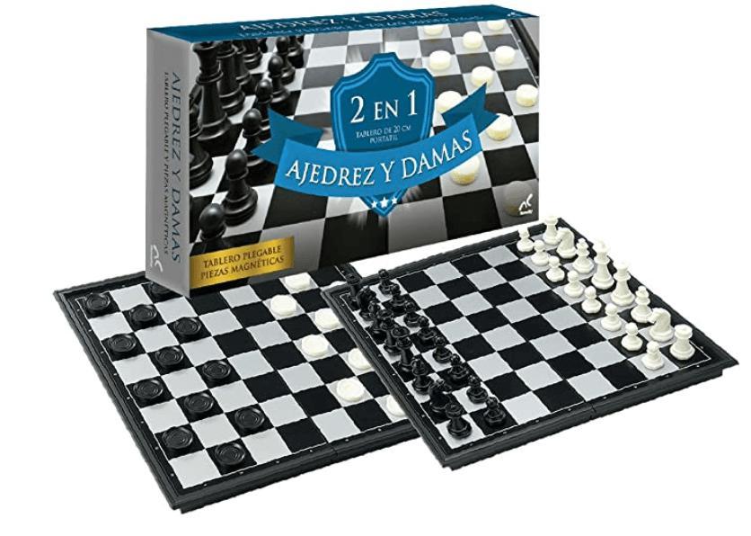 Set 2 En 1 Ajedrez Y Damas Magnetico