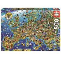 Mapa Europeo Loco Rompecabezas De 500 Piezas Educa - 1
