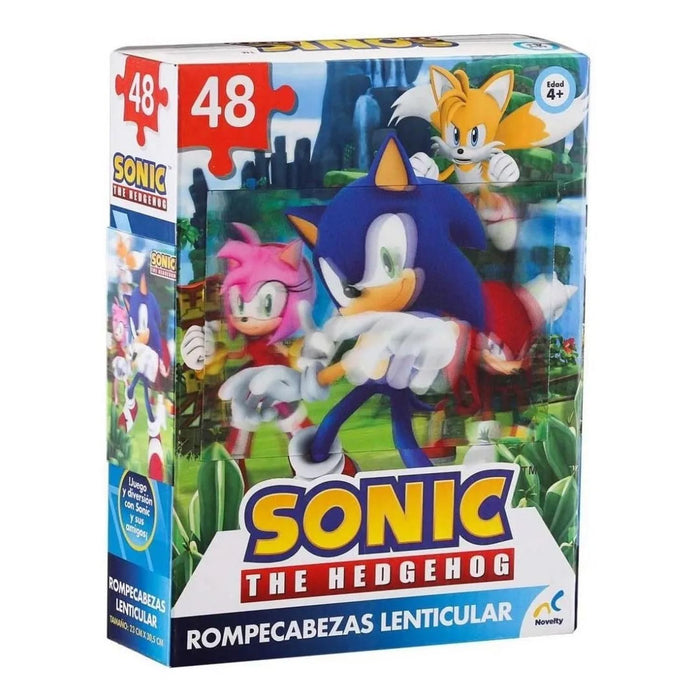 Rompecabezas Lenticular Sonic The Hedgehog 3D 48 Piezas