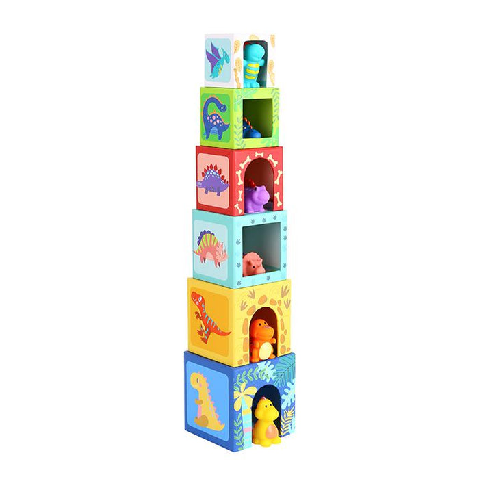 Juego De Bloques Apilables- Dinosaurios 12 Pz Nesting Boxes