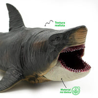 Kit Mosasauro y Tiburón Figuras de Dinosaurio Realistas Coleccionables - 7